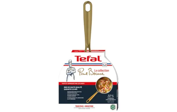 TEFAL Casserole inox 20 cm + couvercle - Paul Bocuse