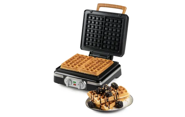 DOMO Gaufrier 1600W therm.+minut. ant.adh argt/4 DO9281W