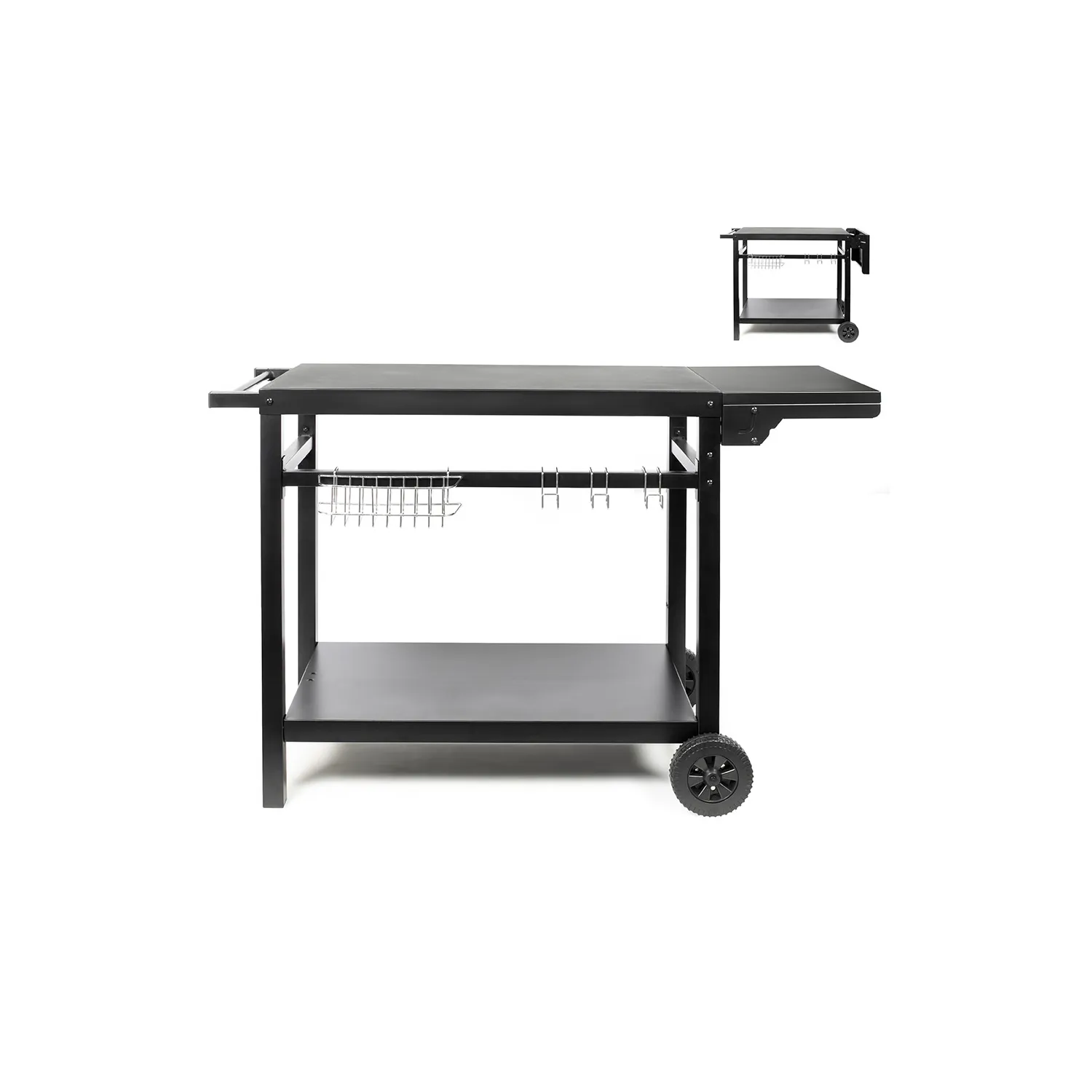 LIVOO Chariot / Desserte Métal avec tablette rabattable GS170N