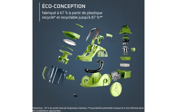 ROWENTA Aspirateur sans sac - Green Force Cyclonic - YY5787FE