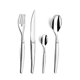 LOU LAGUIOLE Ménagère 24 pièces Inox Jet – Table élégante