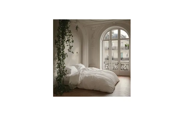 HAOMY - Drap Housse VENEZIA Blanc 160 x 200 cm