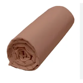 HAOMY - Drap Housse VENEZIA Mocaccino 140 x 200 cm