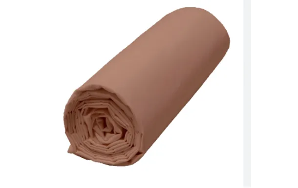 HAOMY - Drap Housse VENEZIA Mocaccino 160 x 200 cm