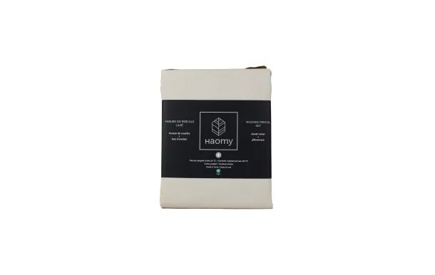 HAOMY - Parure VENEZIA Lin 220x240 + 2 taies carrees 65x65