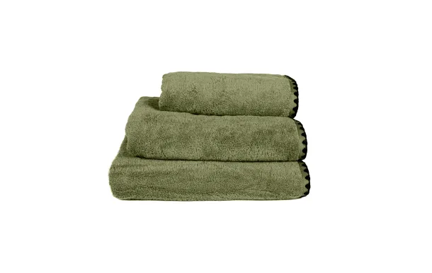 HAOMY - Serviette de toilette ISSEY Kaki  50 x 100 cm