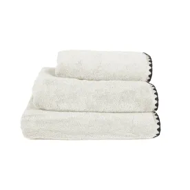HAOMY - Serviette de toilette ISSEY Craie 50 x 100 cm