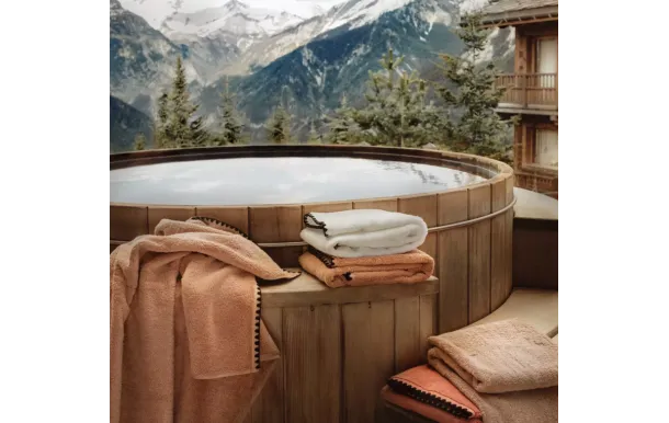 HAOMY - Drap de bain ISSEY Brick 90 x 140 cm