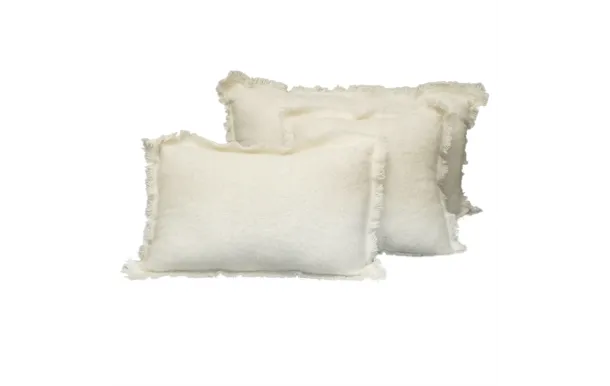HAOMY - HOUSSE DE COUSSIN ASPEN IVOIRE 45 X 45 CM