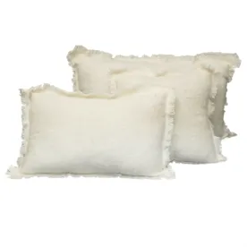 HAOMY - HOUSSE DE COUSSIN ASPEN IVOIRE 40X60 CM