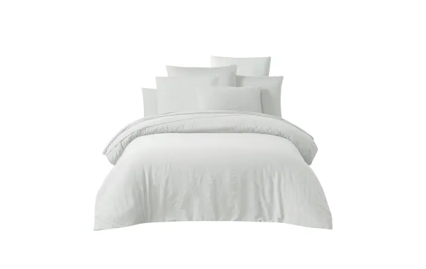 HAOMY - Housse de couette TALOA Blanc 240x260