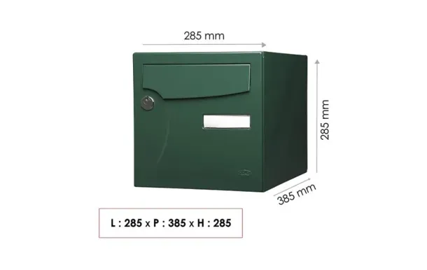 Boîte aux lettres normalisée 1 porte verte RENZ