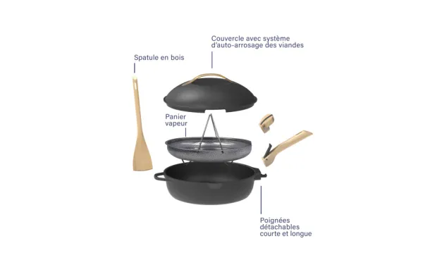 La Fabuleuse Poêle Cookut 28 cm Météore | Disponible à Brignais