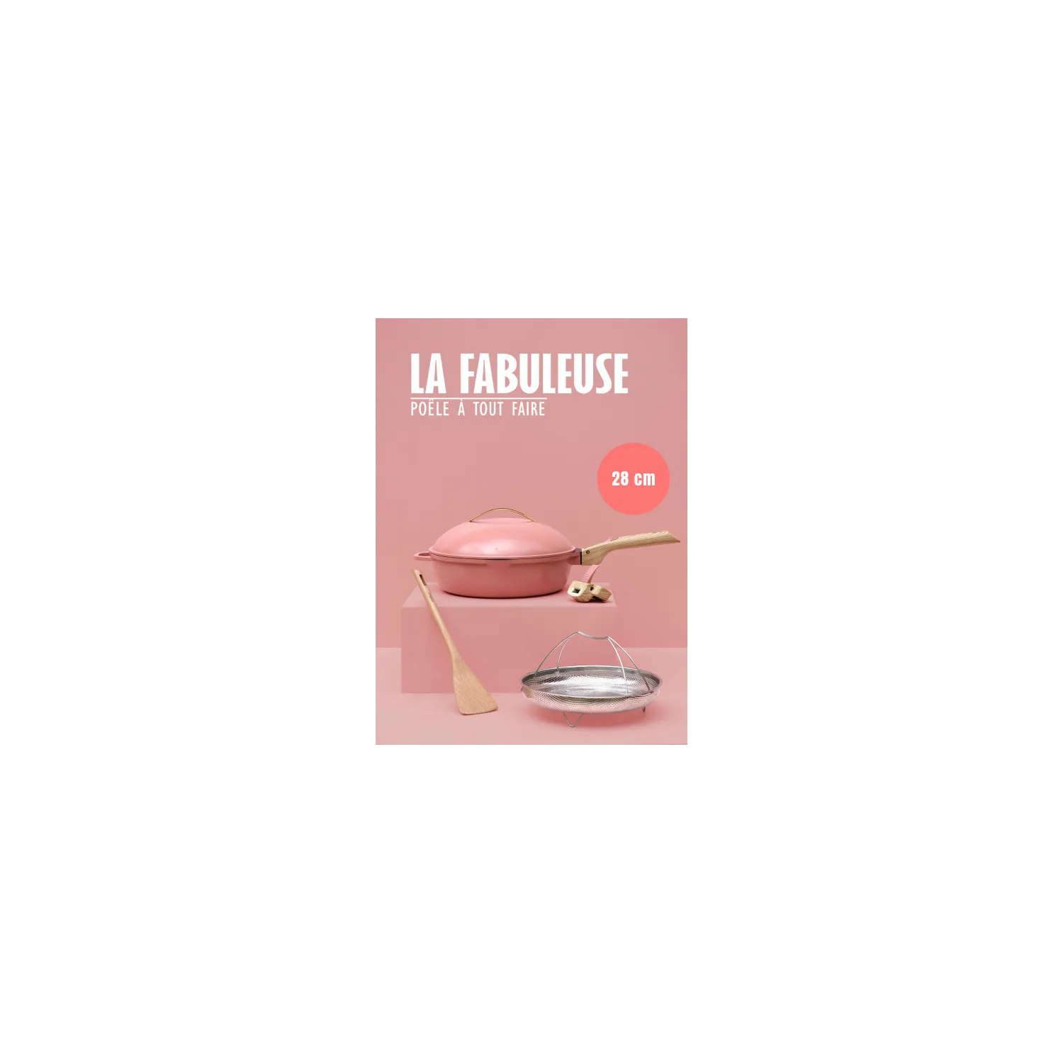 COOKUT - La Fabuleuse Poêle 28 cm Pivoine COOKUT - La Fabuleuse Poêle 28 cm Pivoine