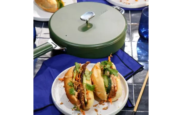 COOKUT - La merveilleuse Poêle Inox 28 cm Fougère