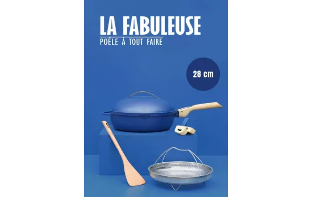 COOKUT - La Fabuleuse Poêle 28 cm Saphir