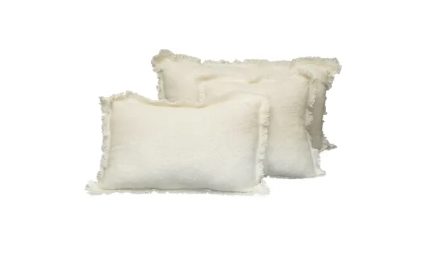 HAOMY - HOUSSE DE COUSSIN ASPEN IVOIRE 50 X 80 CM