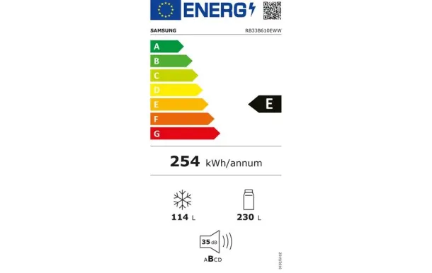 Samsung RB33B610EWW – Réfrigérateur combiné No Frost