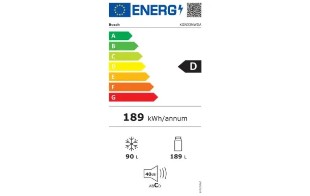 BOSCH KGN33NWDA – Réfrigérateur combiné No Frost