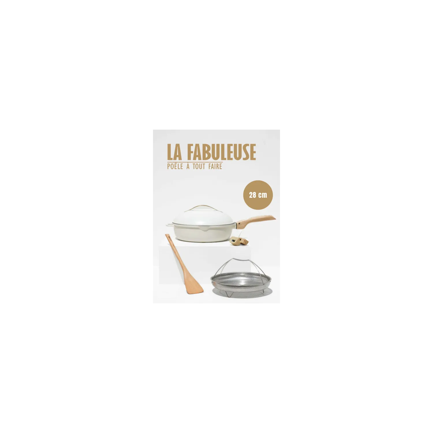 COOKUT - La Fabuleuse Poêle 28 cm Meringue COOKUT - La Fabuleuse Poêle 28 cm Meringue