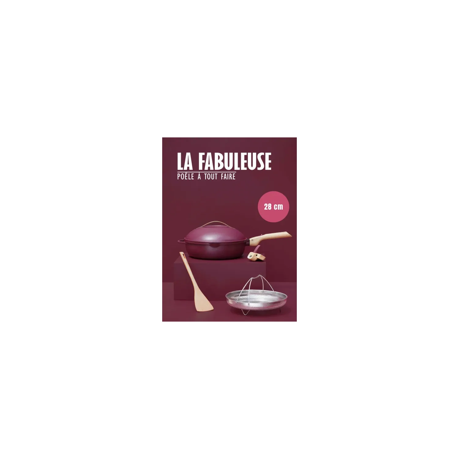 COOKUT - La Fabuleuse Poêle 28 cm Rubis COOKUT - La Fabuleuse Poêle 28 cm Rubis