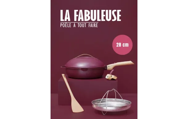 Poêle COOKUT La Fabuleuse 28 cm rubis avis