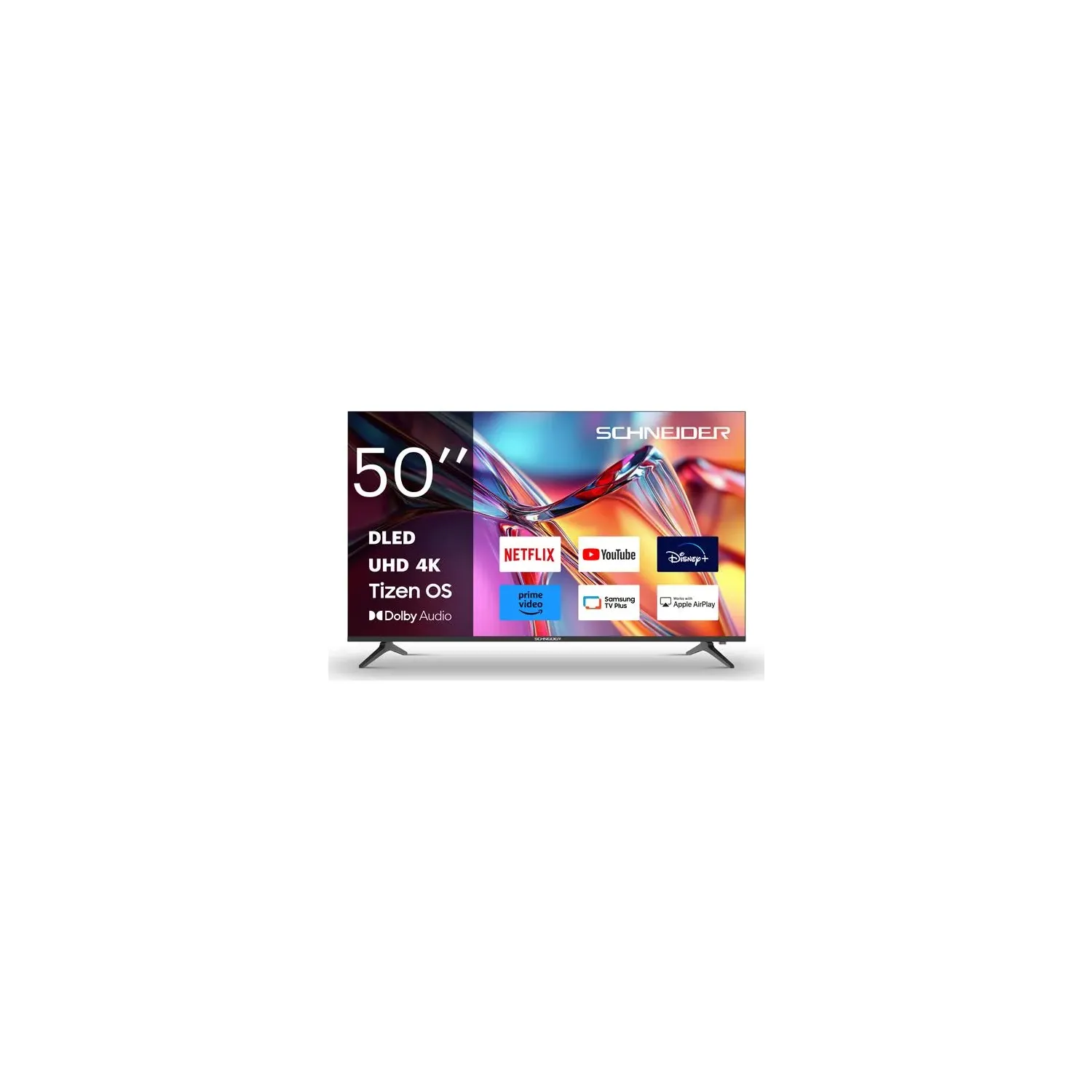 SCHNEIDER 50A2T TV UHD 4K 50 126cm Smart Tizen 3840 x 2160 pix 4K Netflix Youtube Dolby - vue 2
