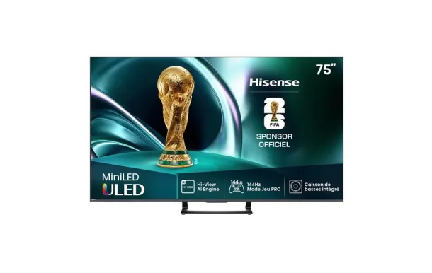 HISENSE Téléviseur 189 cm QD Mini-LED 4K - 75U7Q