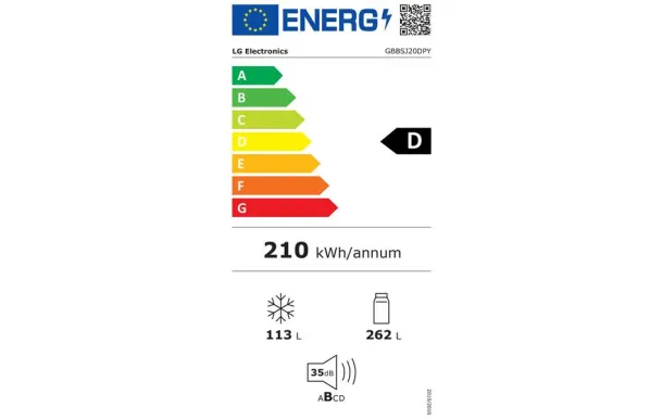 LG GBBSJ20DPY – Réfrigérateur 375 L No Frost Wi-Fi