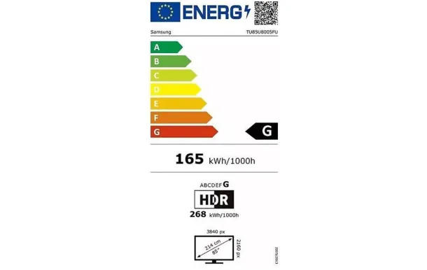 SAMSUNG TV 216 cm LED 4K - TU85U8005FUXXC