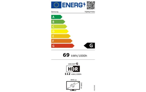 SAMSUNG TV 125 cm QLED 4K - TQ50Q7FAAUXXC