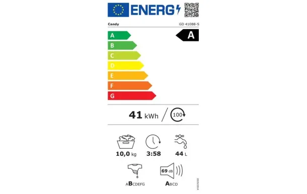 CANDY GD410B8-S Lave-linge 10 kg Classe A