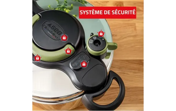 SEB Clipso Minut' Reinvent 7,5 L – Autocuiseur Inox