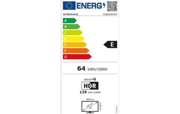 LG Téléviseur 139 cm UHD 4K 55QNED85T6C