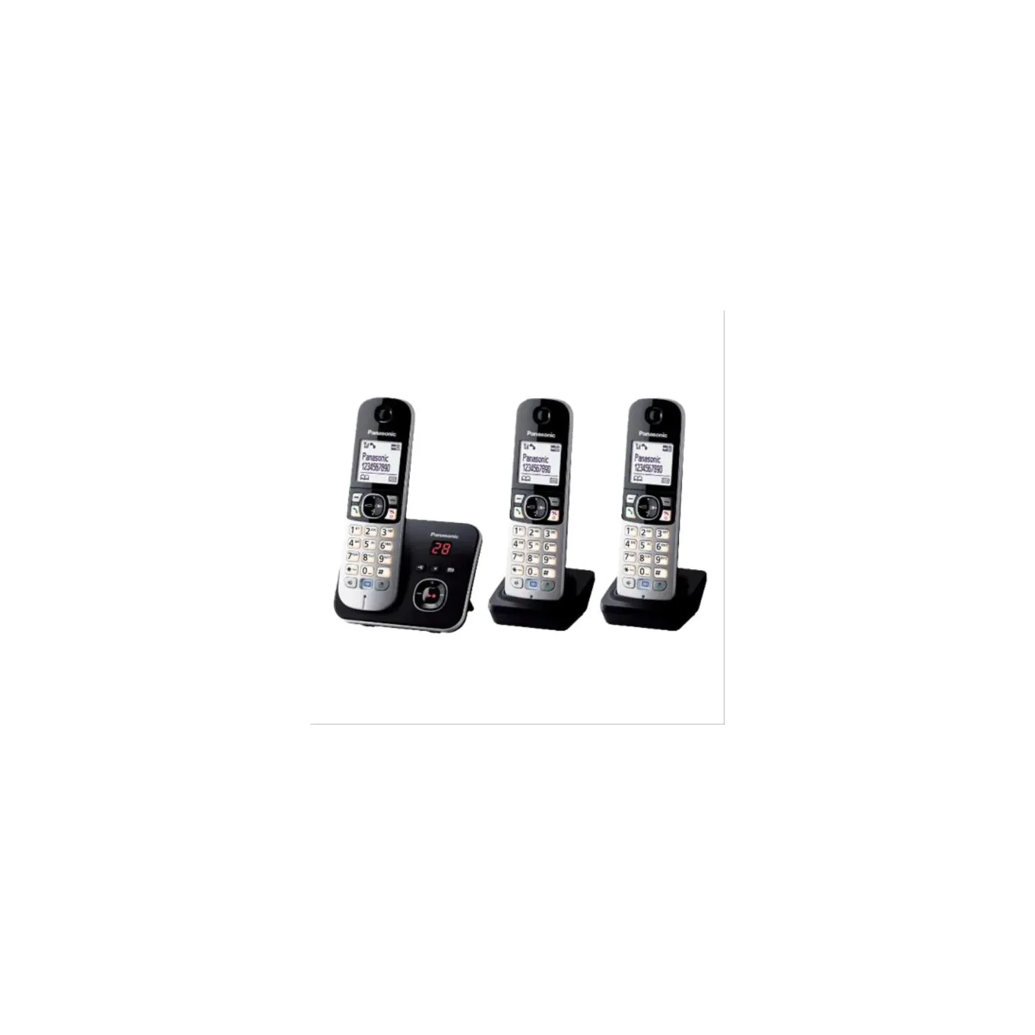 Téléphone Sans Fil Panasonic KX-TG6823FRB – Répondeur, ID Appelant, 3 Combinés - vue 4