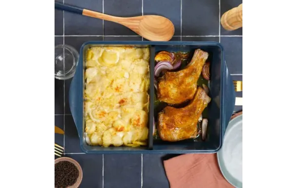 COOKUT L'Incroyable Plat à Four Ajustable Myrtille | Plat Sans PFAS