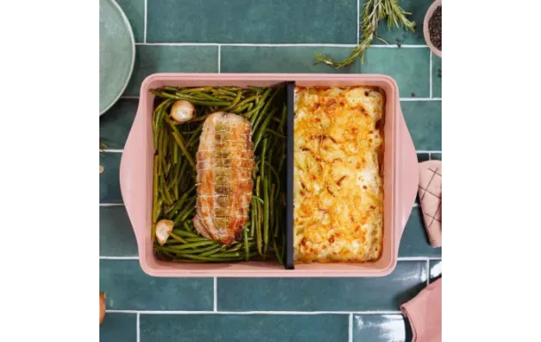 COOKUT L'Incroyable Plat à Four Ajustable Guimauve| Plat Sans PFAS