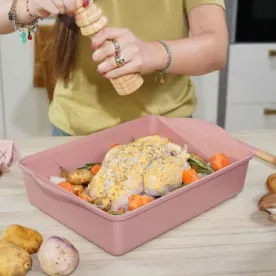 COOKUT L'Incroyable Plat à Four Ajustable Guimauve| Plat Sans PFAS