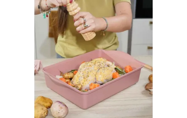 COOKUT L'Incroyable Plat à Four Ajustable Guimauve| Plat Sans PFAS