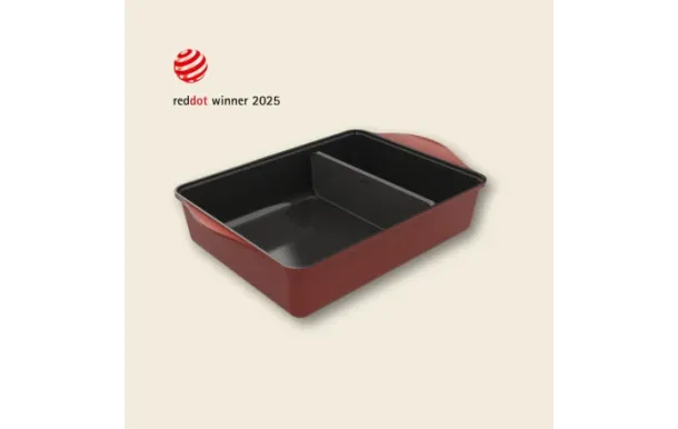 COOKUT L'Incroyable Petit Plat à Four Ajustable Rouge| Plat Sans PFAS