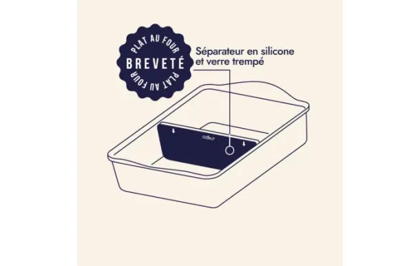 COOKUT L'Incroyable Plat à Four Ajustable Guimauve Plat Sans PFAS