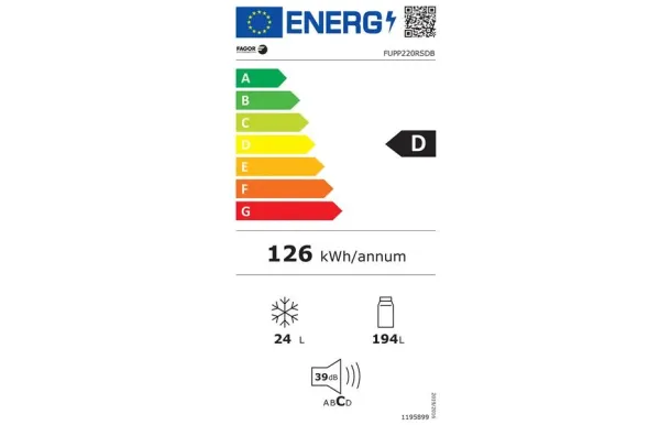FAGOR Réfrigérateur 1 port FUPP220RSDB