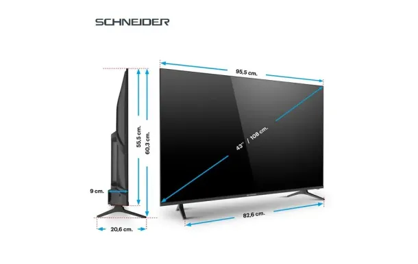 SCHNEIDER Téléviseur 108 cm UHD 4K - 43A1T