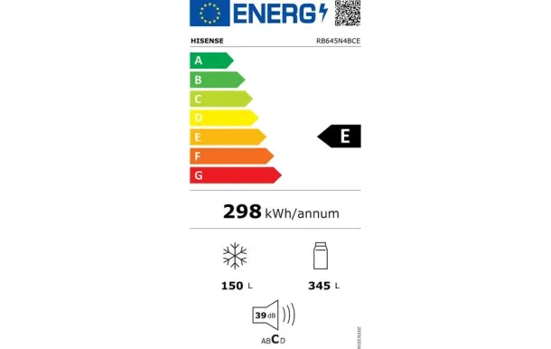 Réfrigérateur combiné Hisense 495 L No Frost - RB645N4BCE