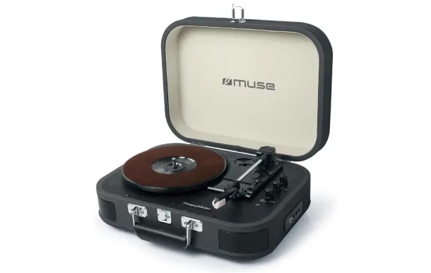 MUSE MT201DG – Chaîne stéréo tourne-disque 3 vitesses
