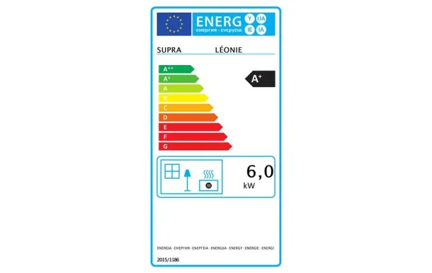 SUPRA LEONIE Poêle à bois 6 kW – Design vertical