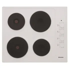 GLEM GTL640WH - Table électrique 4 foyers blanc 60cm