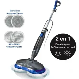 EZICLEAN STEAMWAVE360 – Balai vapeur cireuse parquet