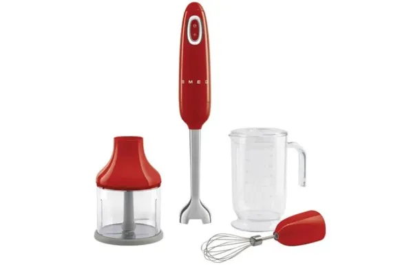 SMEG Mixeur Plongeant Rouge Années 50 - HBF03RDEU