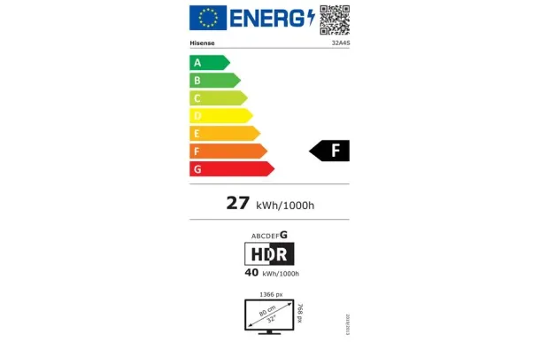 HISENSE 32A4S – TV LED HD 32 pouces connectée